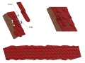 Crochet de toit réglable pour toits en pente 306mm - Acier inoxydable (Tuile de castor) PV-08-20 (3)