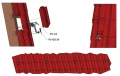Crochet de toit Vario classe 5-6-5 - 3x Réglable Acier inoxydable 1.4016 - 120mm - Renforcé PV-08-34 (3)