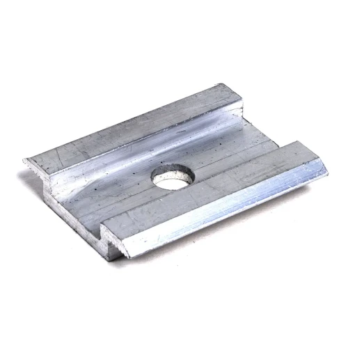 Pince centrale - Trou M8 - Aluminium 6060 - H8 PV-04-03