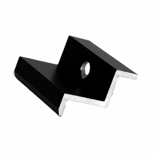 Pince d'extrémité - Trou M8 - Aluminium 6060 - H32 Anodisé PV-03-04