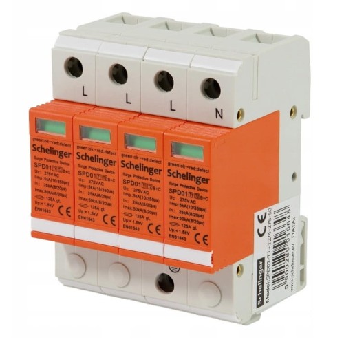 Schelinger Parafoudre 4P 5kA classe T1+T2 (B+C) GPV-401-25