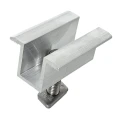 Pince centrale H25 L50 brute avec vis M8x20 et insert pour panneaux de 30mm PV-04-16