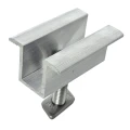 Pince centrale H25 L50 brute avec vis M8x25 et insert pour panneaux de 35mm PV-04-17