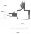 Collier d’angle pour panneaux de clôture 40x60 noir GPV-700-07 (3)