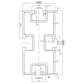 Profil en aluminium pour vis à tête hexagonale 221cm 80x40 90443 PV-01-35 (2)
