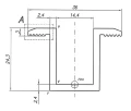 Pince centrale - Trou M8 - Aluminium 6060 - H24 PV-04-01 (2)