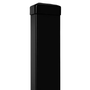 Poteau de clôture 60x40x1,2 mm, longueur 2,4 m, noir RAL 9005