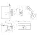 Pince d'extrémité 30mm avec vis et insert - Peint en noir PV-03-23 (3)