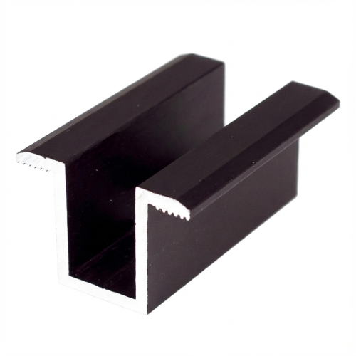 Pince centrale - Trou M8 - Aluminium 6060 - H24 Anodisé PV-04-02 (1)