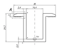 Pince centrale - Trou M8 - Aluminium 6060 - H24 Anodisé PV-04-02 (3)