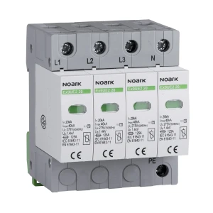 Parafoudre Type II 275V AC 20kA 4 pôles cartouche remplaçable