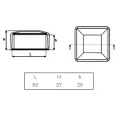 Capuchon cache embout pour poteau de clôture 80x80 graphite 000-131 (2)