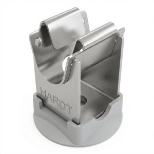 Poteau bas pour fil avec base en plastique h=20mm acier inoxydable résistant aux acides