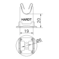 Poteau bas pour fil avec base en plastique h=20mm acier inoxydable résistant aux acides 000-149 (2)