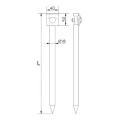 Piquet à enfoncer avec blocage l=35cm acier galvanisé électrolytiquement 000-162 (2)