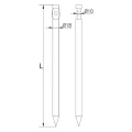 Piquet à enfoncer simple l=35cm acier galvanisé par électrolyse 000-164 (2)