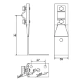 Équerre avec platine h=8cm galvanisé électrolytique 000-146 (2)