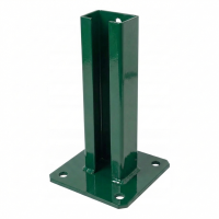 Socle de poteau de clôture 60x40 vert RAL 6005 galvanisé