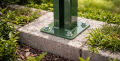Socle de poteau de clôture 60x40 vert RAL 6005 galvanisé 000-155 (3)