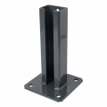 Platine de poteau de clôture 60x40 anthracite RAL 7016 galvanisée 000-152 (1)