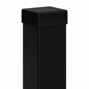 Poteau de clôture 100x100x3 mm, longueur 2,2 m, noir RAL 9005