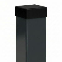 Poteau de clôture 100x100x3 mm, longueur 2,2 m, graphite RAL 7016