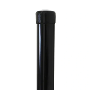 Poteau de clôture Fi 42,4x1,5, longueur 2,3 m, noir RAL 9005