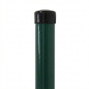 Poteau de clôture Fi 48,3x1,5, longueur 2,3 m, vert RAL 6005