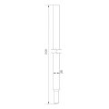 Piquet de terre pliable - connexion conique Morse; Ø 16x1500 mm /OG/ PV-23-01 (3)