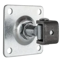 Charnière réglable avec platine M20 100x100x4 mm pour portails et portillons