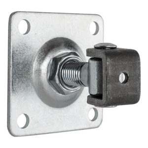 Charnière réglable avec platine M20 100x100x4 mm pour portails et portillons