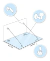 Système de verrières M12, 3 éléments, pour tirant fi 12mm, verre 8-17,52mm (aisi304, universel, satiné) (10) 000-285 (4)