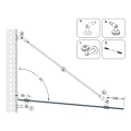 Système de verrières M10 tirant 3 éléments fi 10 mm verre 8-17,52 mm AISI 304 satiné 000-261 (5)