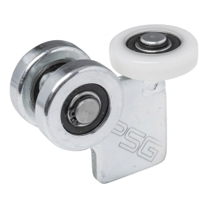 Chariot 3 galets pour portails suspendus pour profilé 50x50 2 galets acier + 1 galet en plastique