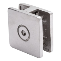 Support pour verre 8-10 mm 60x60x28 mm AISI 304 système plat satiné