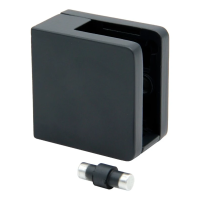 Support de verre 45x45x26 mm pour surface plane avec console anthracite
