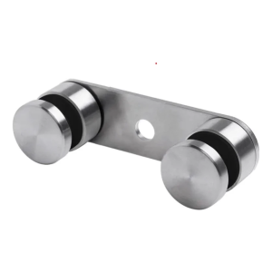 Support verre 8-21,52mm double fi 50/M10 L=170mm AISI 304 satiné