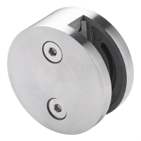 Support de verre 8-12,76 mm unilatéral fi 60 mm AISI 304 système plat satiné