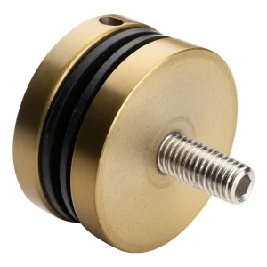 Support ponctuel verre Ø 50/8/M10x50 AISI304 8-17,52mm doré