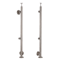 Poteau d'extrémité gauche ø42,4x1230mm AISI304 fixation latérale satiné 000-525 (1)