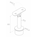 Poteau d'extrémité gauche ø42,4x1230mm AISI304 fixation latérale satiné 000-525 (4)
