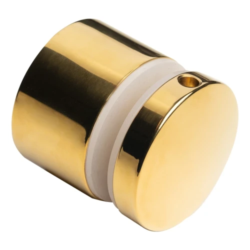 Support ponctuel pour verre 10,38-17,52mm Ø50/30/M10x40 AISI304 système plat doré 000-565 (1)