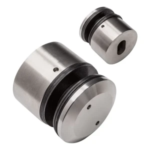 Support ponctuel verre 8-16,76mm ø 48/26/M10x38 AISI304 à clé système plat satiné