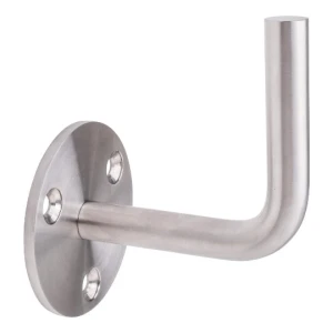 Fixation de main courante à souder Ø 70/14mm montée au mur AISI304 satiné