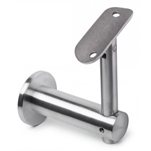 Fixation de main courante au mur Ø50mm articulée AISI304 système 42,4 satiné