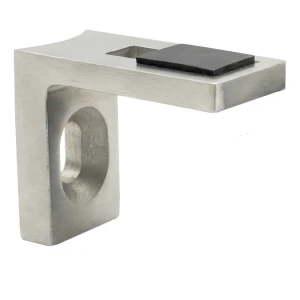 Support de verre 40x35x20 mm AISI304 système 42,4 satiné