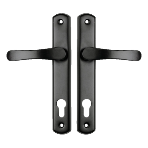 YALE poignée de porte avec plaque biscotin noire – entraxe 90 mm