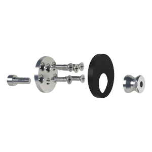 PINOX – fixation unilatérale pour poignée de tirage ronde, noire, 0-45°