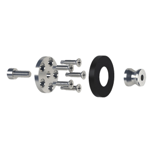 PINOX fixation unilatérale pour poignée de tirage ronde noire 0–90°