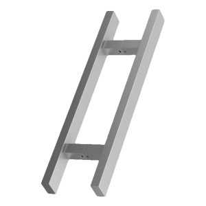 Poignée de porte double face rectangulaire PINOX 300 mm – acier inoxydable AISI 304, satiné